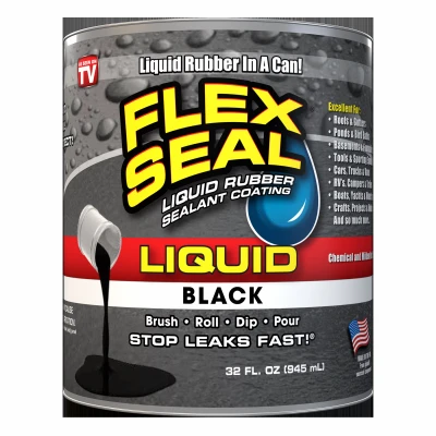 FLEX SEAL Liquid Rubber Sealant, Black, 32-oz.