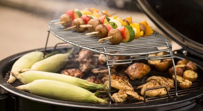 Expansion Grilling Rack 22 Inches by 12 Inches Durable Steel Construction