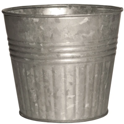 Planter, Galvanized Metal, 4 In.