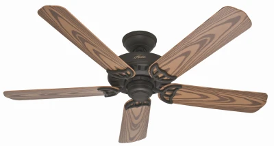 Bridgeport Outdoor Ceiling Fan, Bronze, 52-In.