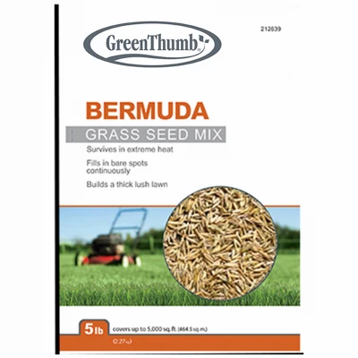 Grass Seed, Unhulled Bermuda, 5 Lbs., Covers 1,125 Sq. Ft.