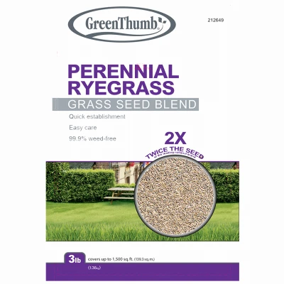Perennial Ryegrass Seed Mix, 3 Lbs., Covers 420 Sq. Ft.