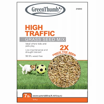 High-Traffic Grass Seed, 7 Lbs., Covers 2,300 Sq. Ft.