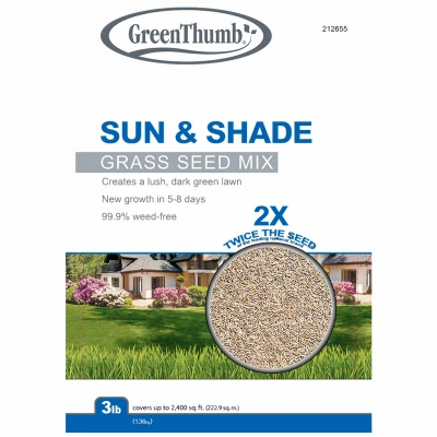 Sun/Shade Grass Seed Mix, 3 Lbs., Covers 1,200 Sq. Ft.