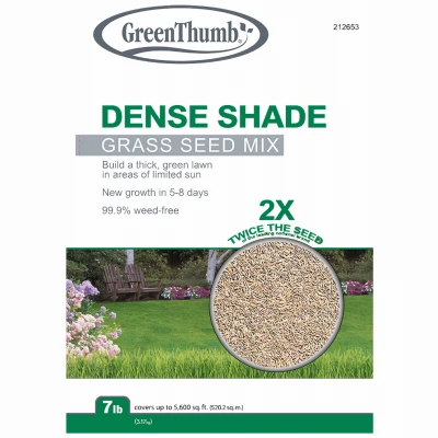 Dense Shade Grass Seed Mix, 7 Lbs., Covers 2,800 Sq. Ft.