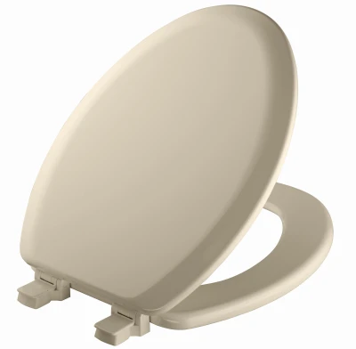 Elongated Closed Front Bone Molded Wood Toilet Seat With Easy-clean Hinge