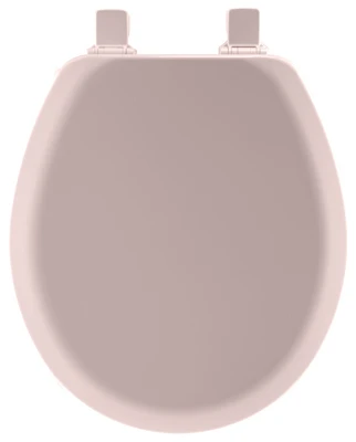 Round Molded Wood Toilet Seat, Easy-Clean & Change® Hinge, STA-TITE®, Pink