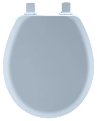 Round Molded Wood Toilet Seat, Easy-Clean & Change® Hinge, STA-TITE®, Sky Blue