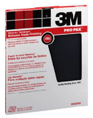 Silicon Carbide Sandpaper, 600-Grit, 9 x 11 In., 25-Ct.