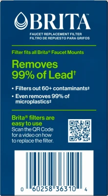Chrome Faucet-Mount Replacement Water Filter for Clean Drinking Water