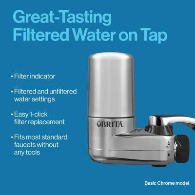 Faucet-mount Water Filtration System, Chrome Finish, Model 35618