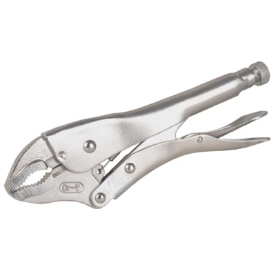 5 Inch Curved Jaw Locking Pliers with Adjustable Grip and Durable Steel Construction