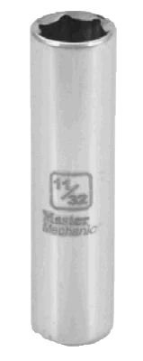 1/4 In. Drive, 5/16 In., 6-Point Deep Socket