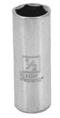 1/4 In. Drive, 1/2 In., 6-Point Deep Socket