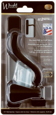 Bayfield Surface Door Latch, Black