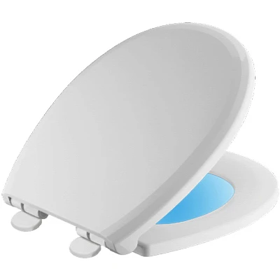 Night Light Toilet Seat, Round, Slow-Close Feature