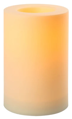 Indoor/Outdoor Candle, White, 6 x 9 In.