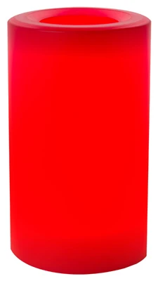 Indoor/Outdoor Candle, Raspberry, 3 x 5 In.