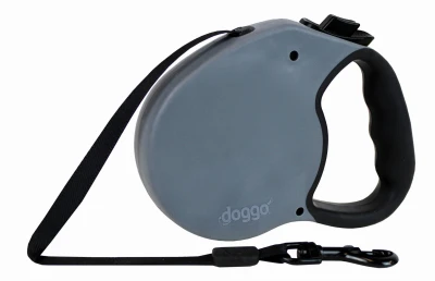 Retractable Dog Leash, Black, Large Dogs, 24-foot Length, Soft Grip Handle