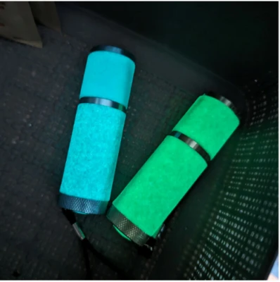 COB Light Emitting Diode Flashlight with Rubber Grip, Assorted Colors, Includes Three AAA Batteries