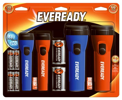 Long Lasting LED Flashlights, Pack of 4