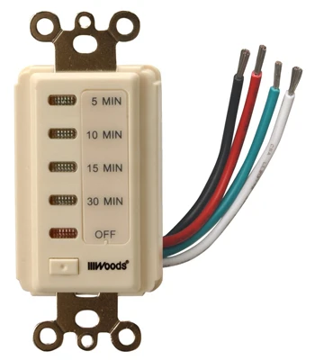 In-Wall 30-Minute Digital Countdown Timer, Almond