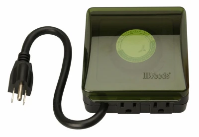 2-Outlet Outdoor 24-Hour Heavy Duty Mechanical Timer
