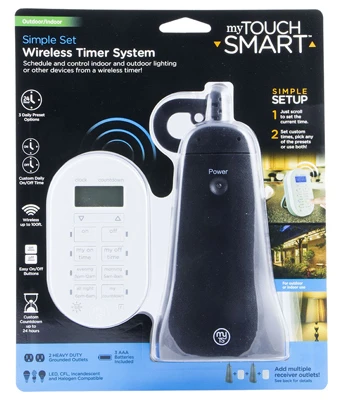 Wireless Timer System, Indoor/Outdoor, 2 Outlets