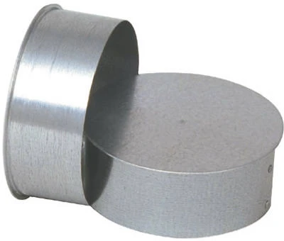 Hvac Duct Pipe Tee Cap/plug, No Crimp, Galvanized, 3 Inch
