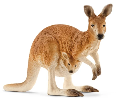 Red Mother & Baby Kangaroo Toy Animal Figure, Ages 3 & Up