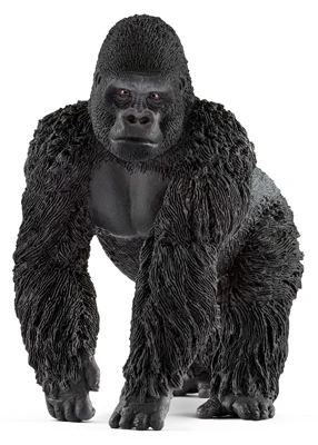 Black Male Gorilla Toy Animal Figure for Children Ages Three and Up