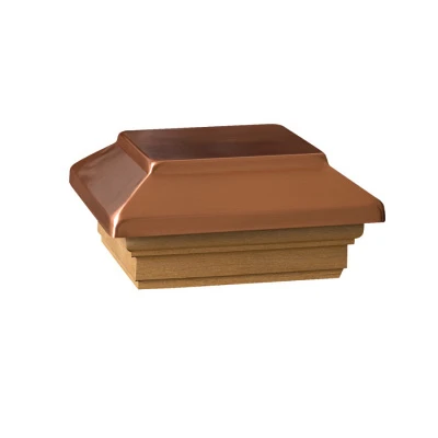 Victoria Copper Plateau Post Cap, 4 x 4 In.