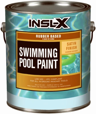 Swimming Pool Paint, Rubber Based, Royal Blue Satin, Gallon