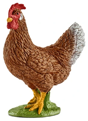Brown Hen Toy Animal Figure, Ages 3 & Up