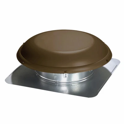 Static Roof Vent, Brown Steel, 14-In. Round