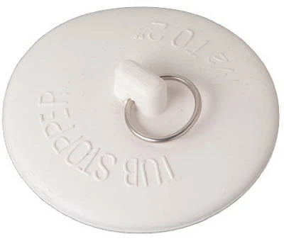 Tub Stopper with Metal Ring, Rubber