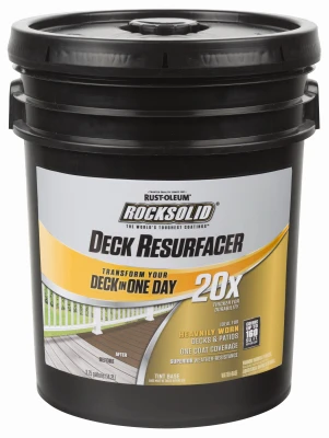 RockSolid Deck & Concrete 20X Resurfacer, Tint Base, 4-Gallons