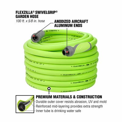 Garden Hose, Lightweight, 5/8 In. x 100 Ft.