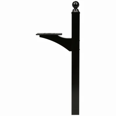 Landover Mailbox Post Cover, Black Aluminum, Post Not Included, 56-In.