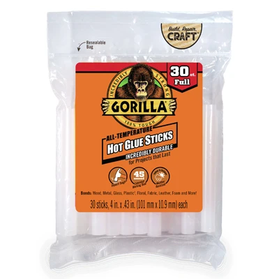 Hot Glue Sticks, Full Size, 30-Ct.