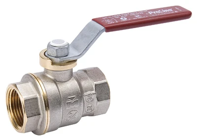 Full-Port Ball Valve, Forged Brass, Female Pipe Thread, 1 In.