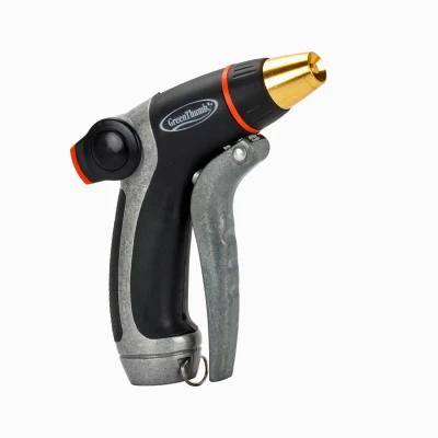 Adjustable Hose Nozzle, Front-Trigger, Heavy-Duty Metal