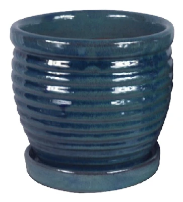 9" DRIP AQUA BLUE HONEY PLANTER