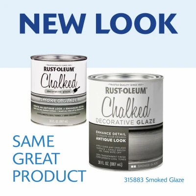 Chalked Smoked Decorative Glaze 30 Oz - Antiqued Finish For Wood & Metal