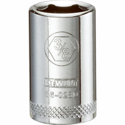 SAE Socket, Shallow, 6-Point, 3/8 In., 1/4 In. Drive