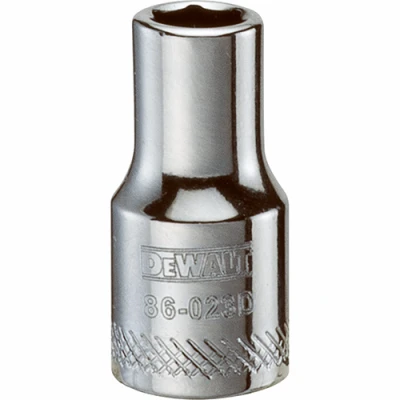 SAE Socket, Shallow, 6-Point, 7/32 In., 1/4 In. Drive