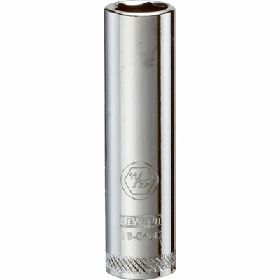 SAE Socket, Deep, 6-Point, 11/32 In., 1/4 In. Drive