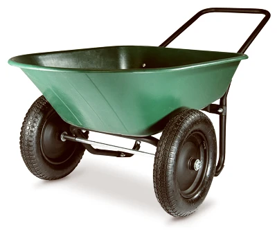 GREEN THUMB 2-Wheel Poly Wheelbarrow, 5-Cu.-Ft. Capacity