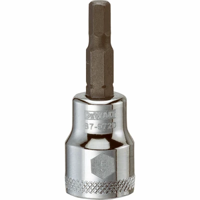 Hex Bit Socket, 3/8 In. Drive, 5mm,