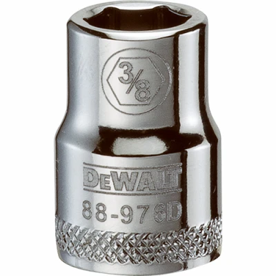 DEWALT SAE Socket, Shallow, 6-Point, 3/8-In., 3/8-In. Drive